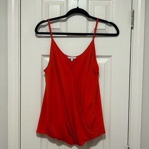 Naked Zebra. Cross over tank top. Bright Red. Size L.